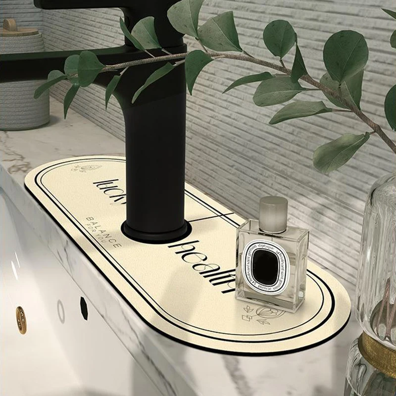 

Splash Guard for Sink Faucet Pad Mat Super Absorbent Cushion Moisture-proof Anti-slip Hand-washing Typhoon Dry Waterproof Pads