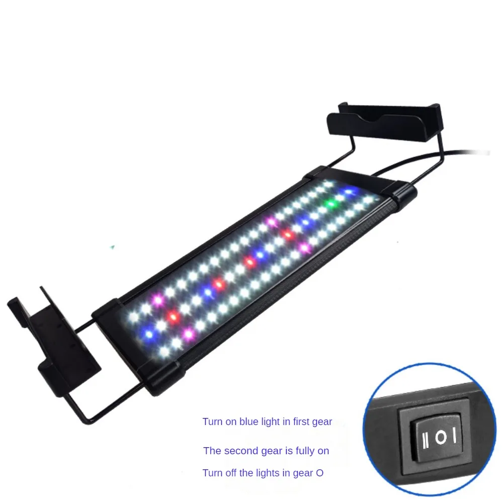 

Colorful Highlight LED Aquarium Lamp Spectrum Sunlight/Moonlight Mode Aquatic Plants Lighting Seawater Coral Fish Tank 30-120cm