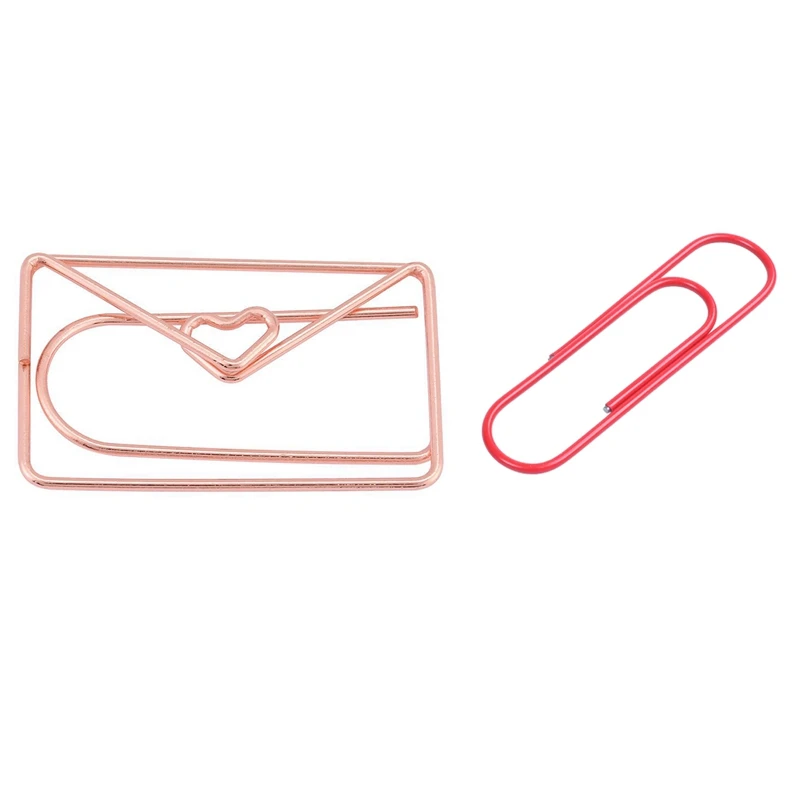 

12Pcs Decorative Envelope Shape Paper Clip Bookmark Document Organizing Clip with 40Pcs 4 Inches Mega Large Paper Clips