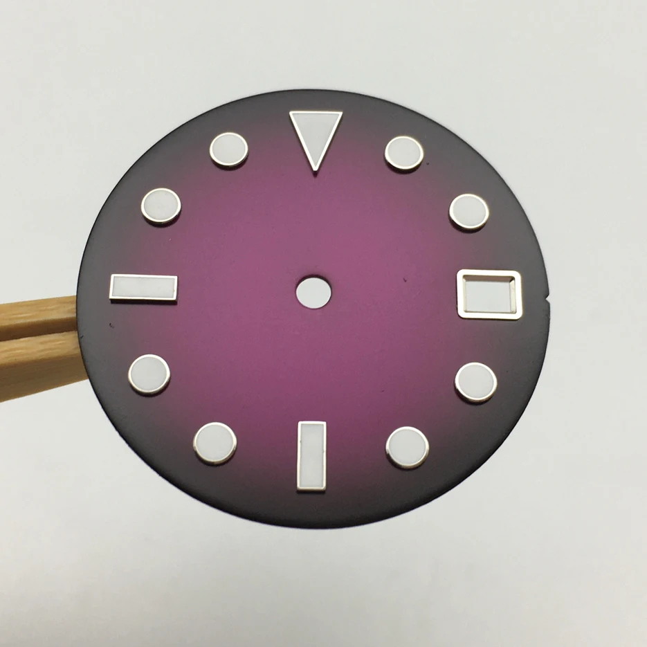 No Logo 28.5mm Watch Dial Substitute Modified Dial Luminous Literal  for NH35A Movement BB2 Men Watch Accessories