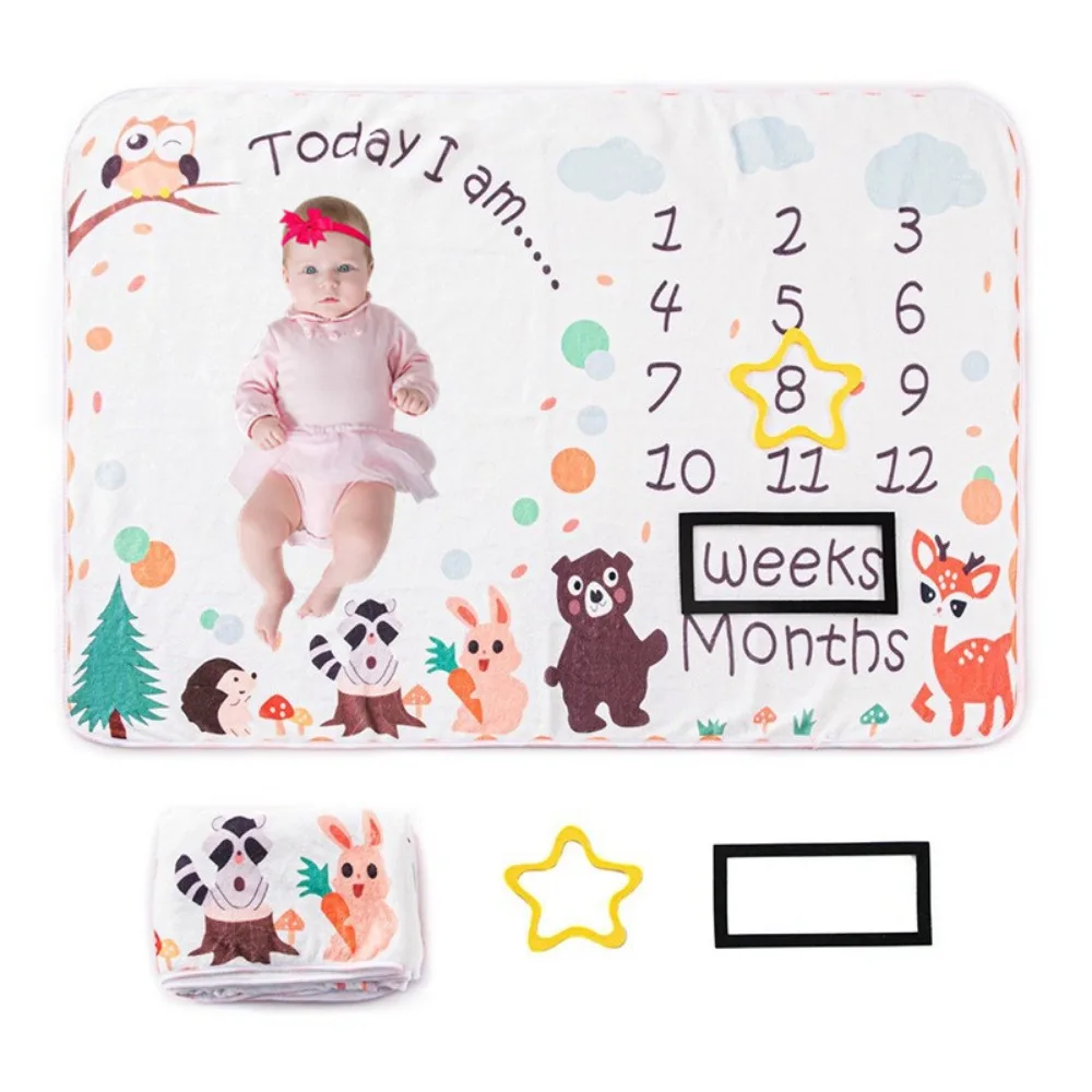 Детское одеяло для фотосъемки фотореквизит в честь месяца