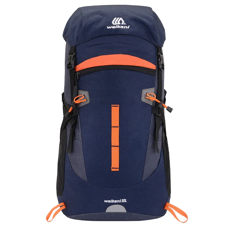 

50L Outdoor Mountaineering Tourism Sports Backpack Large Capacity Waterproof on Foot Riding Camping Leisure Reflective Stripe