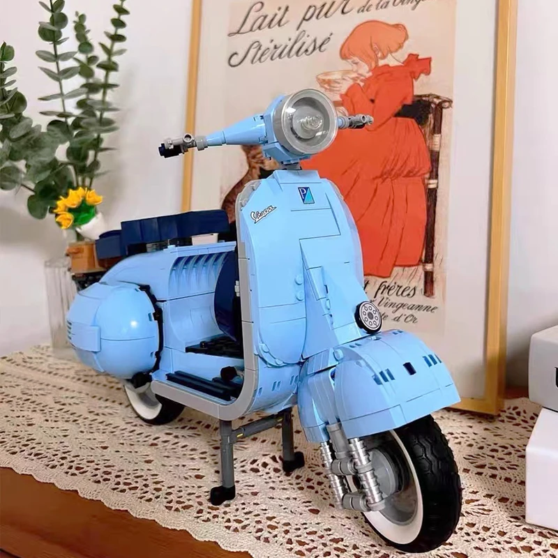 Римские праздники Vespa 125 Moc 10298 знаменитый мотоцикл сборный строительные блоки