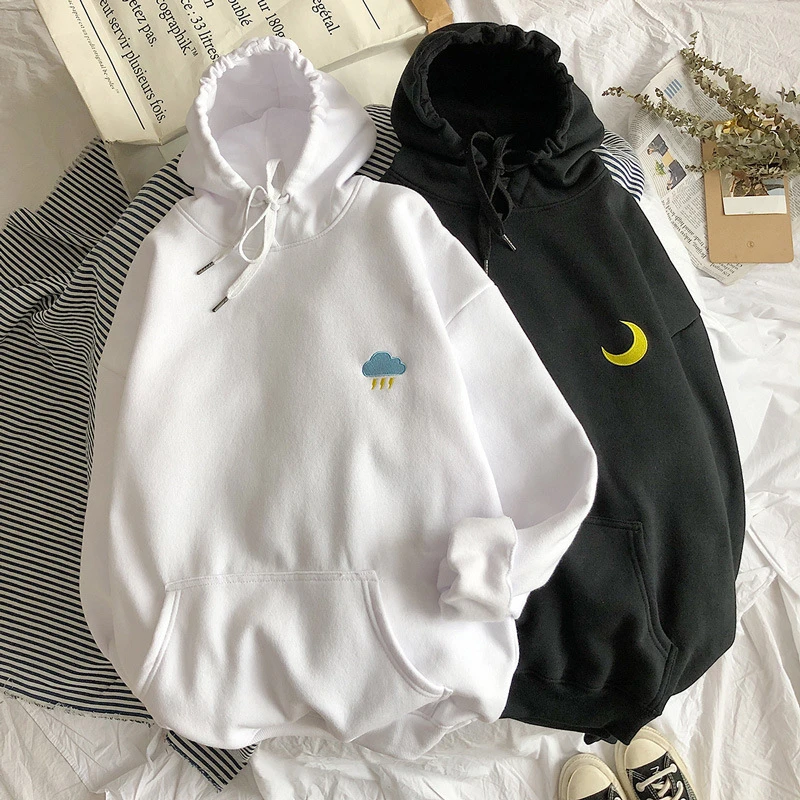

Fall Long Sleeve Hoodie Street Wear Men And Women Sweatshirt Cute Weather Print Harajuku Hoodie