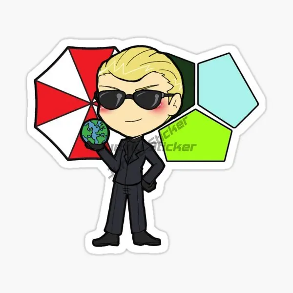 

Персонализированные забавные автомобильные аниме наклейки Umbrella Corporation, водонепроницаемая наклейка, бампер, автомобильные аксессуары для царапин