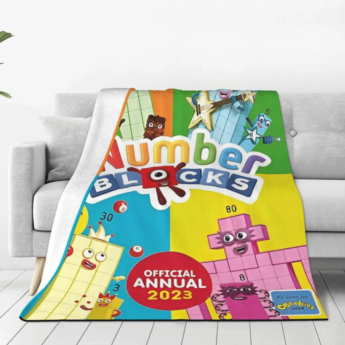 N-Numberblocks-s мультяшное мягкое теплое одеяло декоративное плюшевое новинка диван