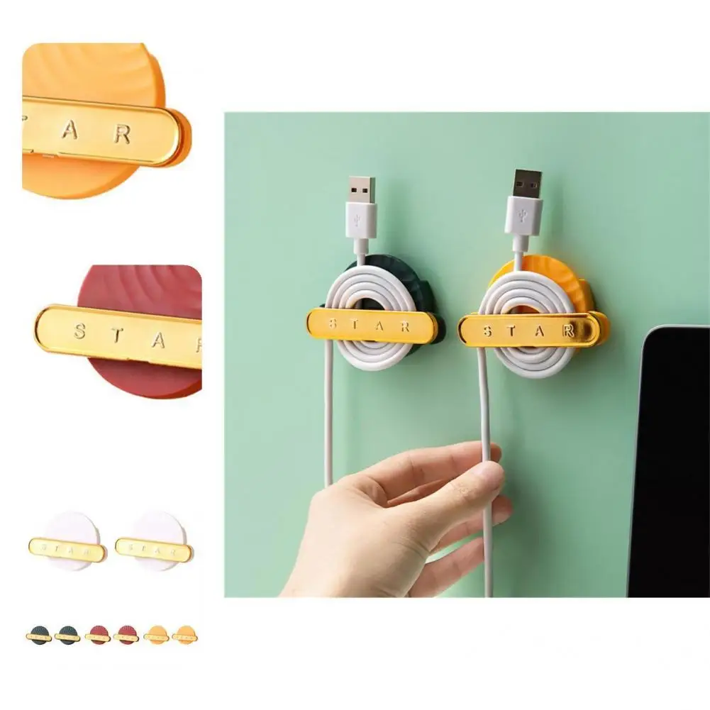 

2Pcs/Set Pretty Easy to Apply Cable Clamp Wire Organizer HIPS Punch-free