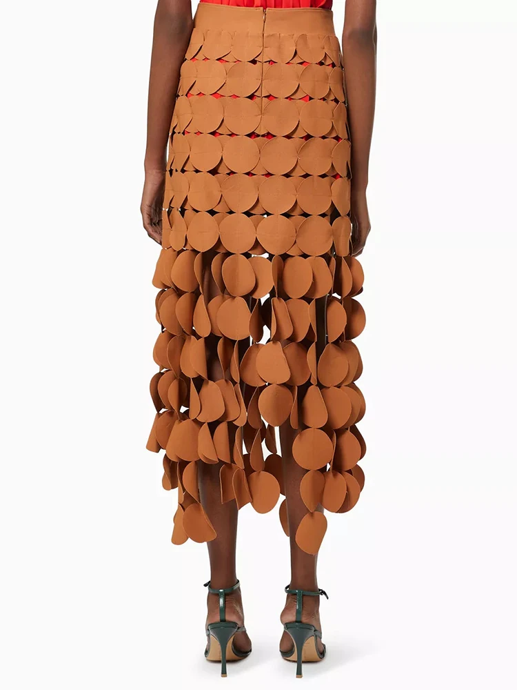 Женская юбка в горошек TWOTWINSTYLE однотонная элегантная трапециевидная с высокой