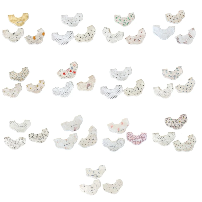 

Baby Bibs 4-layer Baby Bandana Drool Bibs Cotton for Unisex Boys Girls Teething