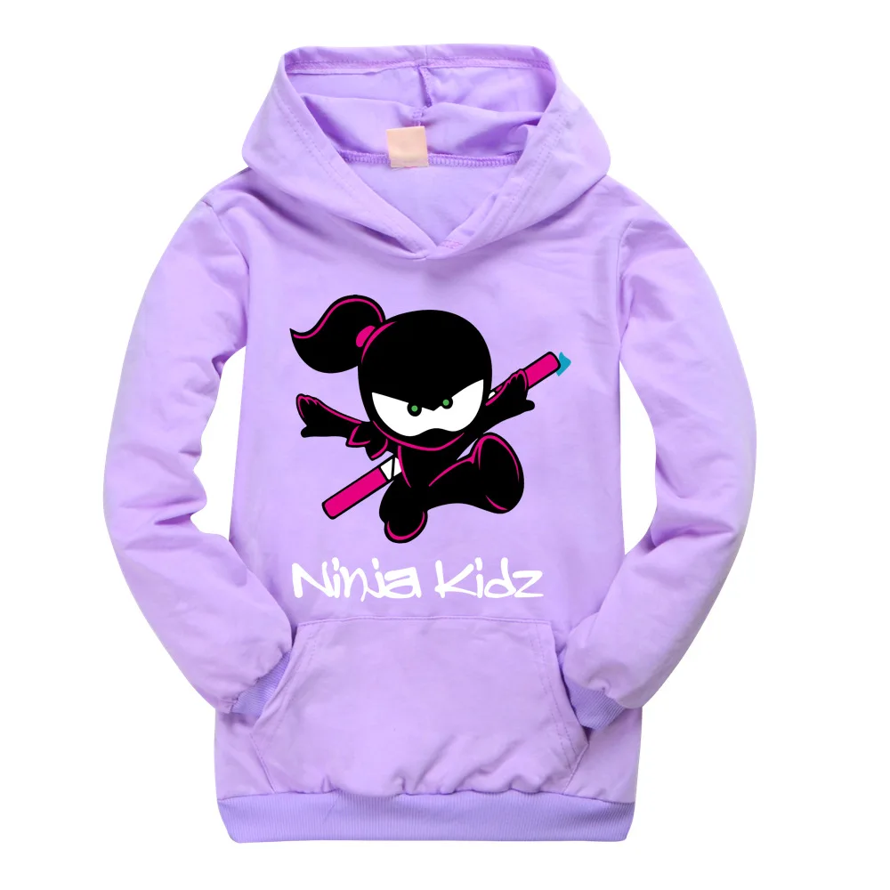 

Модные детские толстовки с капюшоном и карманами NINJA KIDZ для девочек хлопковая толстовка одежда для мальчиков Повседневный пуловер хип-хоп футболка с графическим рисунком для мальчиков