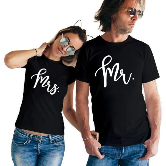 

Couple Matching Shirts Wedding Gift Anniversary Gift Love Shirts for Couples Mr and Mrs Husband and Wife Honeymoon Tshirts