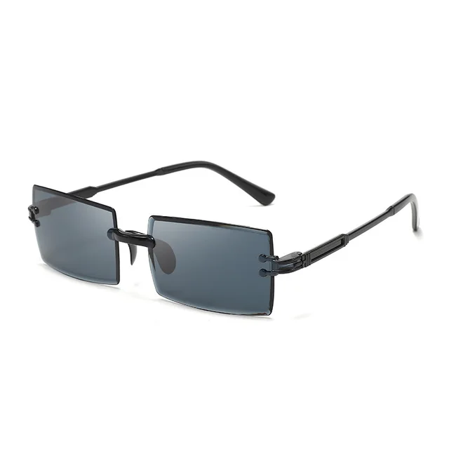 2023 Commuter Frameless Trimmed Rectangle Men's Sunglasses Fashion Street Shooting Trendy Sunglasses For Women gafas hombre 4