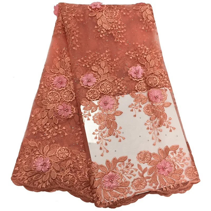 

5 Yards A PieceLuxury Lace Fabrics 2022 African Print Fabric Embroidered Wedding Dress