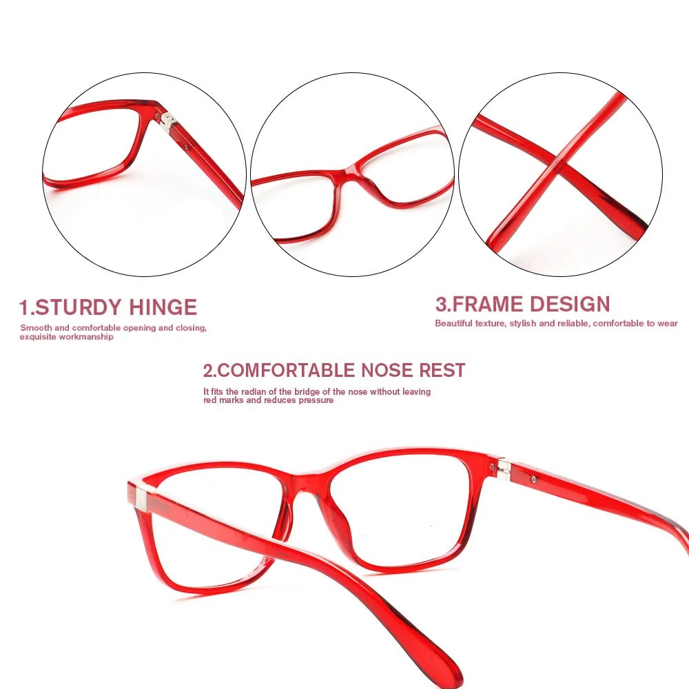 CLASAGA Прозрачные очки для чтения +2.0 +2.5 +3.0