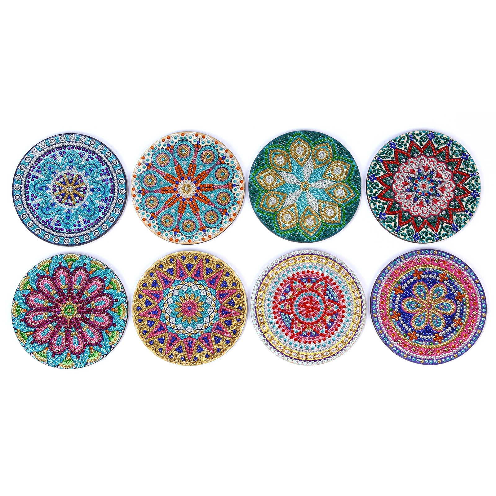 DIY Diamond Painting Coaster Cup Mat Pad Flower Mandala Diamond Embroidery Round Coasters Table Placemat Home Kitchen Decor |