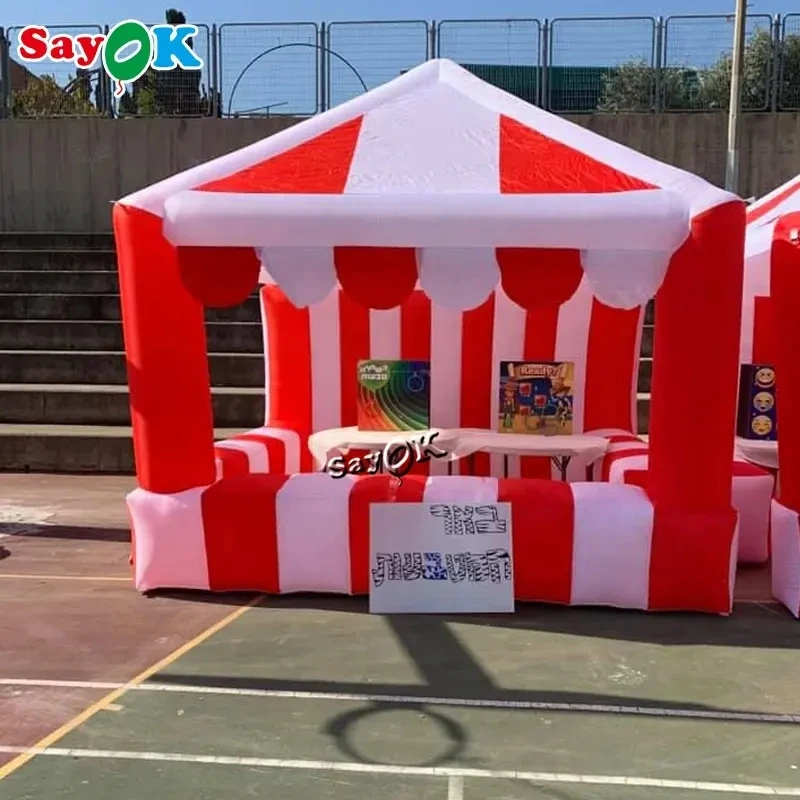 

Sayok Inflatable Tent Inflatable Kiosk 3.5x3.5x3 M Inflatable Standing Booth for Advertising Promotion Event