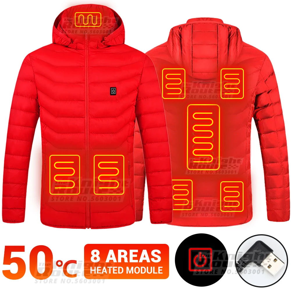 Зимняя теплая куртка с подогревом жилет USB лыжная одежда для туризма
