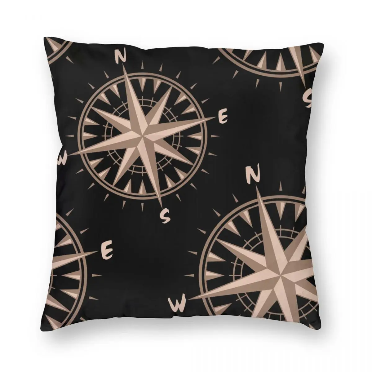 

Винтажная морская Подушка с компасом, искусственная двухсторонняя печать, декоративная подушка, Детская наволочка, оптовая продажа