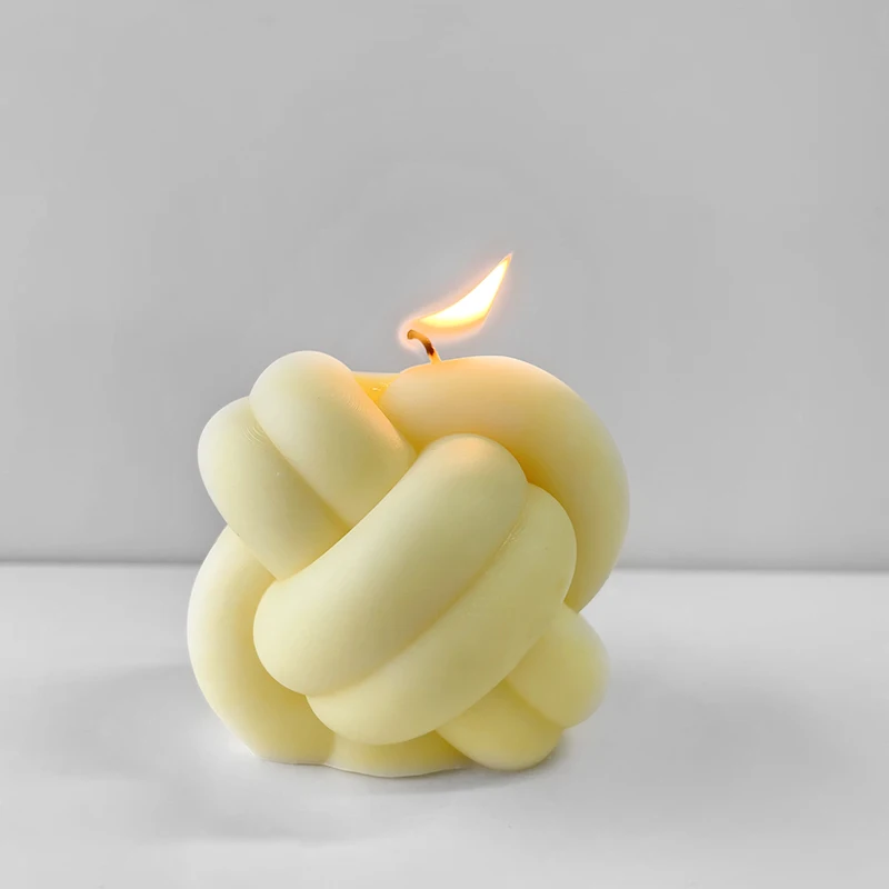 

DIY Wool Knot Scented Candle Silicone Molds Rope Knot Gypsum Candle Soap Mold Homemade Plaster Ornaments Candle Making Supplies