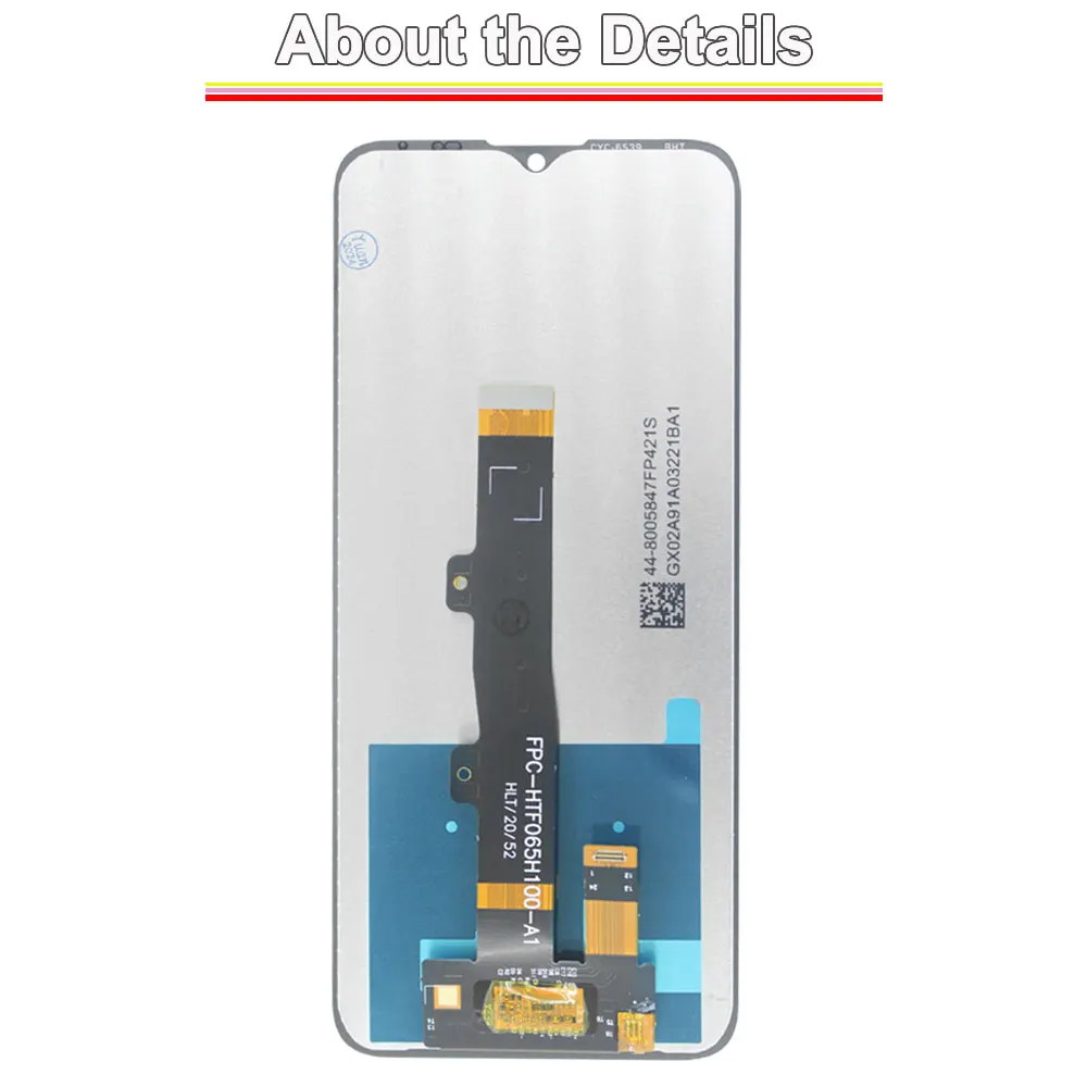 Фото Подходит для Motorola Moto E7 Power: компонент цифрового преобразователя сенсорного экрана LCD, комплект для ремонта задней крышки LCD-дисплея. №2