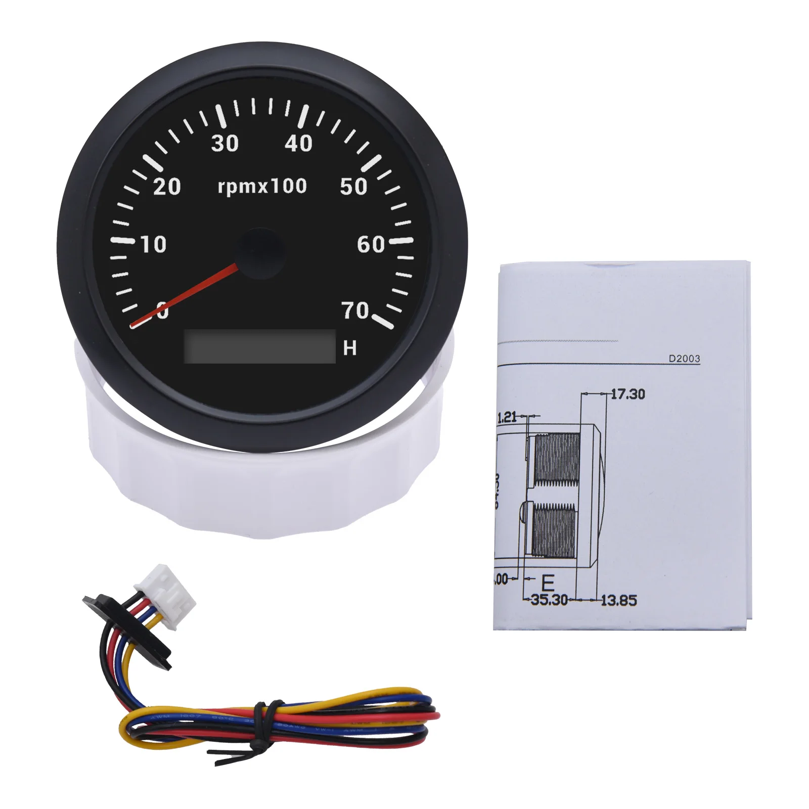 Тахометр AD 85 Мм С ЖК-дисплеем Счетчик Часов Для Лодки Автомобиля Спидометр