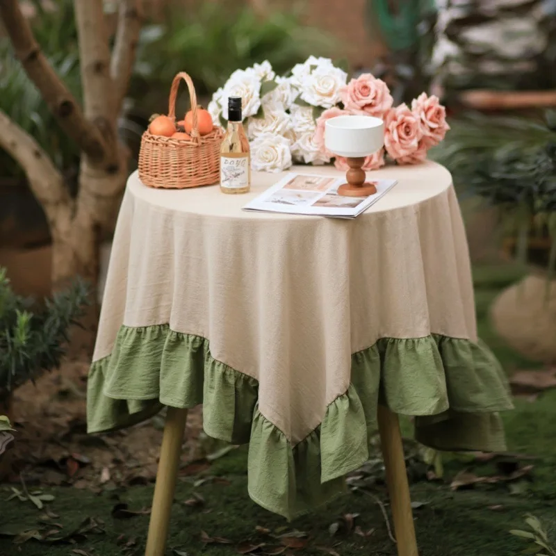 

Круглая скатерть из хлопка Premium Пасторальный