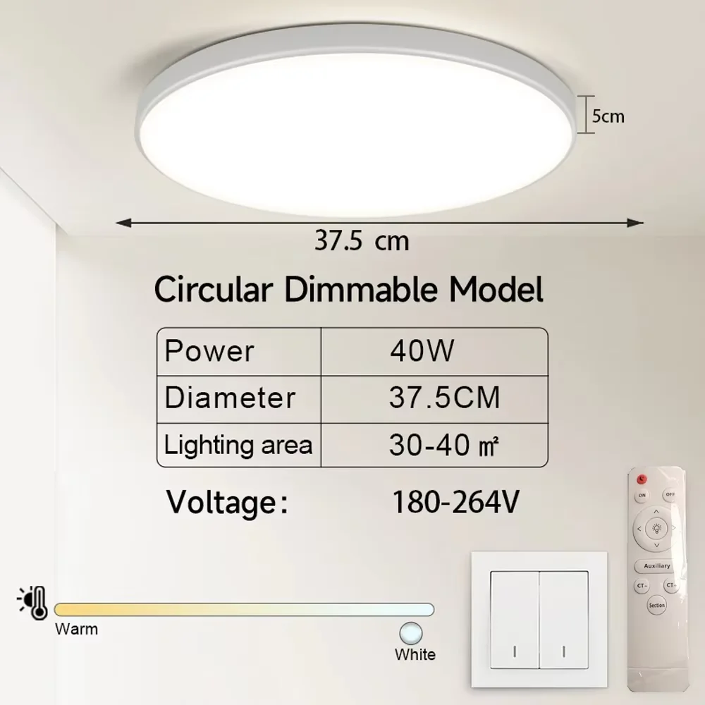 

CHENBEN Потолочный светильник 30Вт/40Вт/50Вт Белый/Черный/Золотой