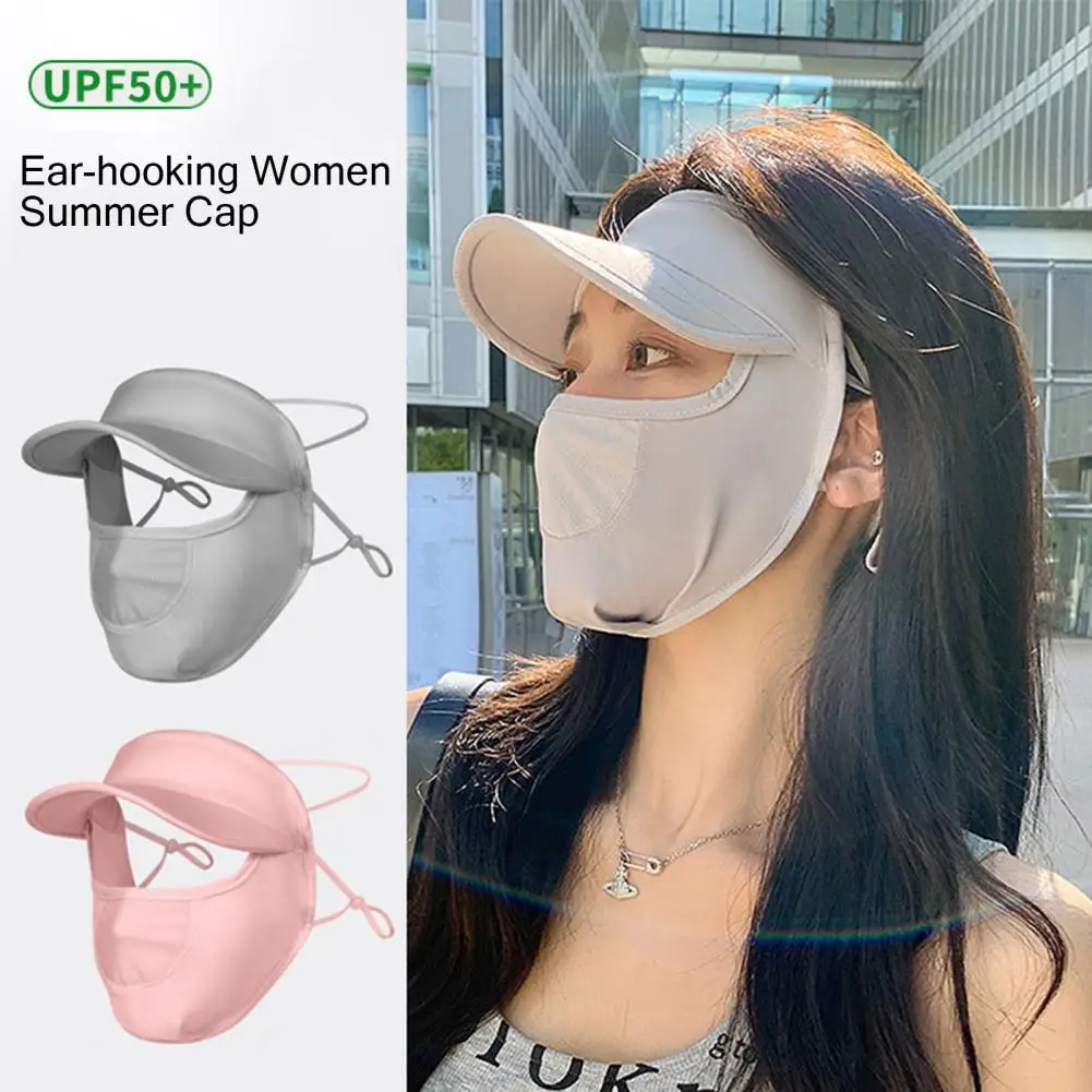 

Lady Summer Hat Face Protection Cycling Hat Face Hood Sun Protection Cap Face Hood