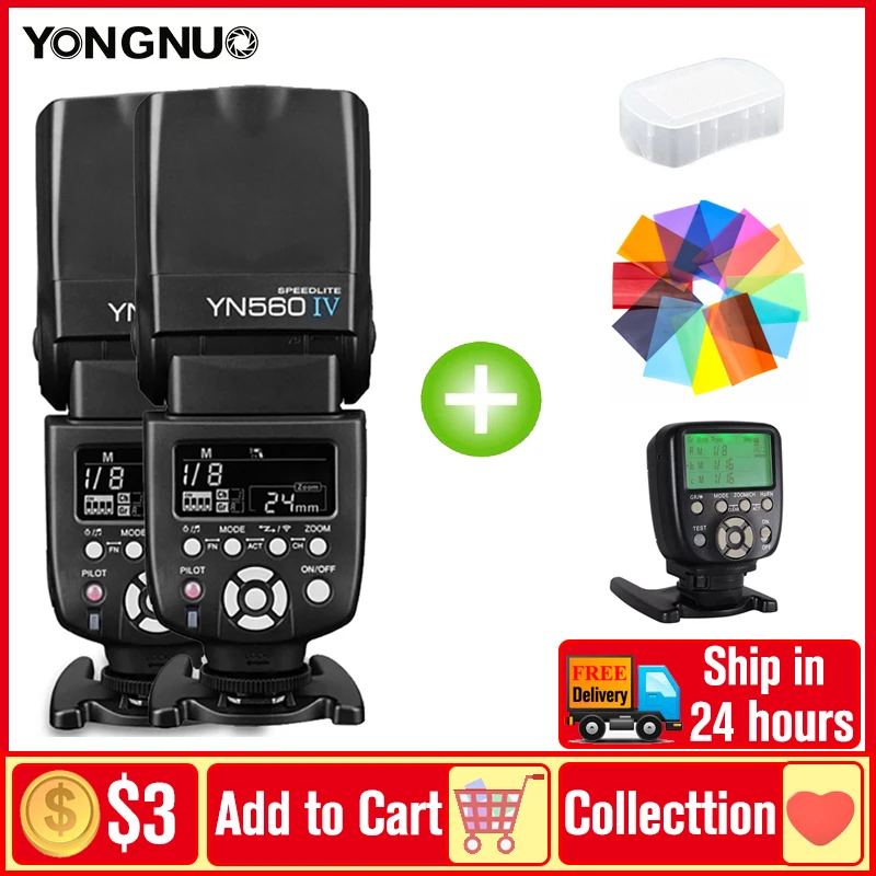 Yongnuo YN560IV YN560 IV Speedlite 2,4 GHz вспышка для камеры Canon Nikon Olympus DSLR камеры 1100D 80D 90D 6D 5D 450D 650D 250D