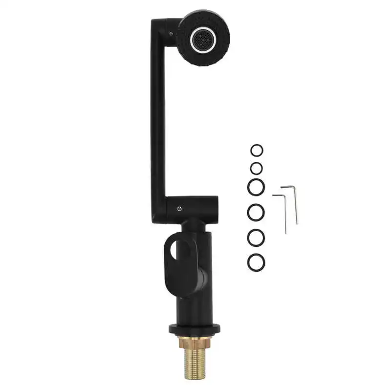

Rotate Sink Faucet Universal Rotate Faucet Baking Black for Kitchen