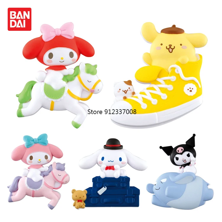 

Bandai Gashapon Genuine Capsule Toy Gacha Sanrioo Role Colorful Clips Melodys Cinnamorolls Figurine Ornaments