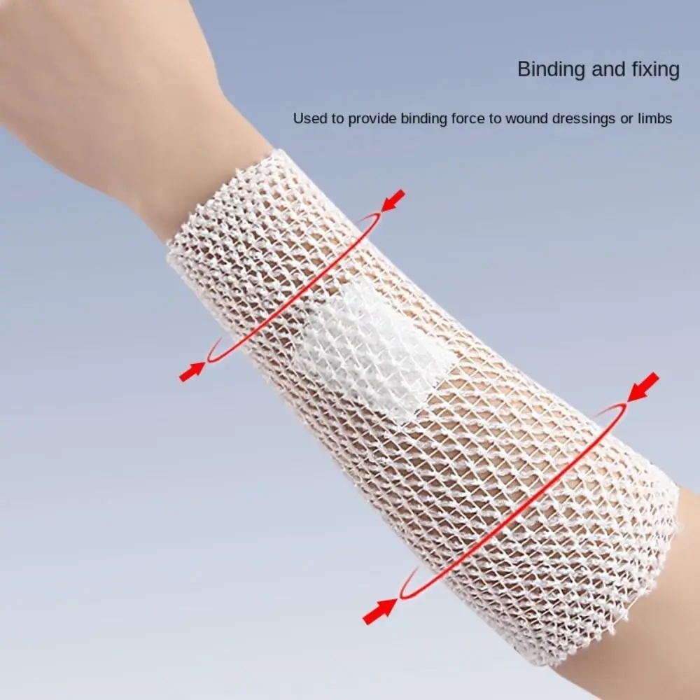 

Breathable Elastic Net Tubular Bandage Tubing Tubular Gauze Fix Elastic Polyester Mesh Bandage White 2m Wound Dressing Net