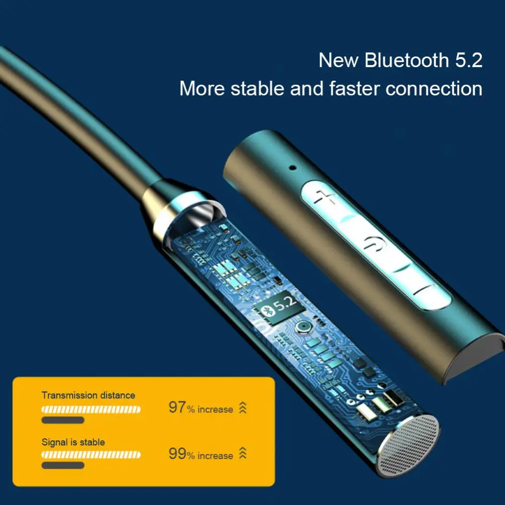 

Magnetic Wireless Bluetooth 5.2 Earphones Neck-mounted Sports Running Headset Stereo Gaming Earbuds With Mic Tws Headphones