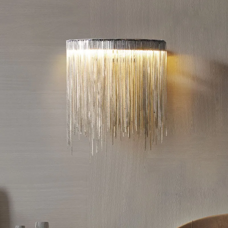 

Tassel Wall Lamp Modern Light Luxury Creative Chain Living Room lamp