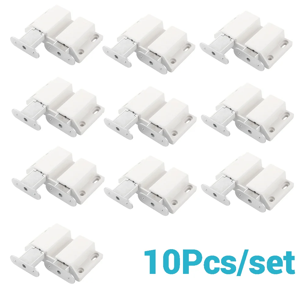 

10 Pcs Magnetic Double Cabinet Catch Invisible Magnetic Door Catch Rebound Self-locking Open/Closer Door Stopper For Hardware