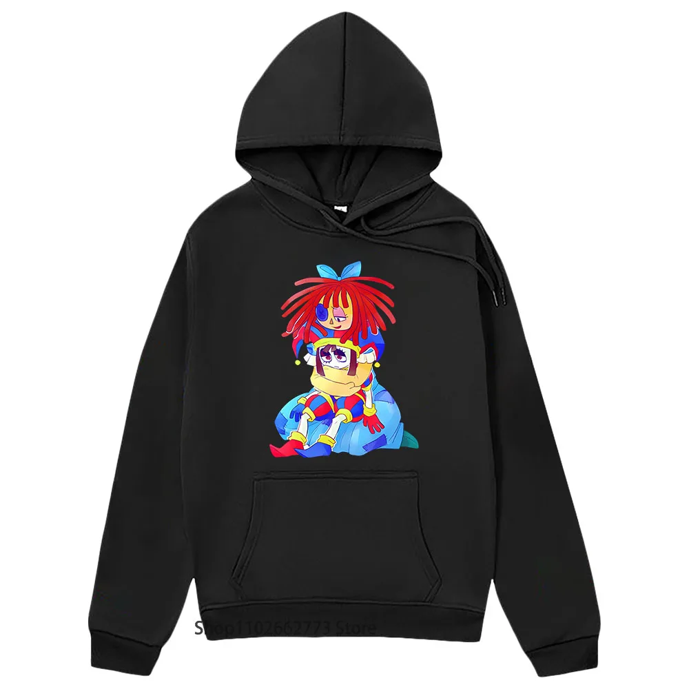 

The Amazing Digital Circus Print Hoodies Kawaii Pomni and Ragatha Pullover Female Male Sweatshirt Women Clothing Tracksuit Men