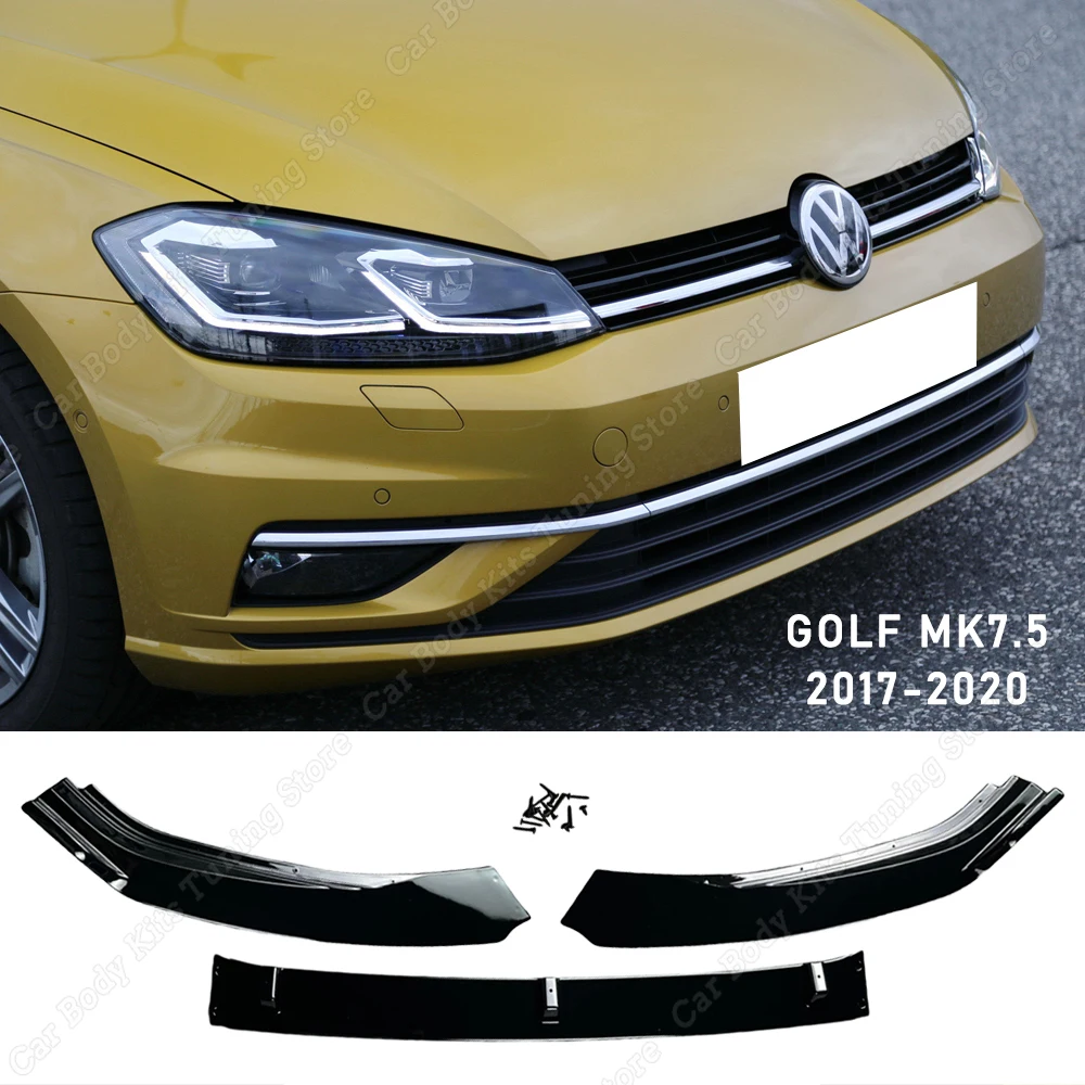 

Передний бампер, комплект для губ, спойлер, сплиттер, ABS, глянцевый черный Canard, диффузор для губ для VW Golf 7 7,5 MK7 MK7.5 TDI TSI 2012-2020