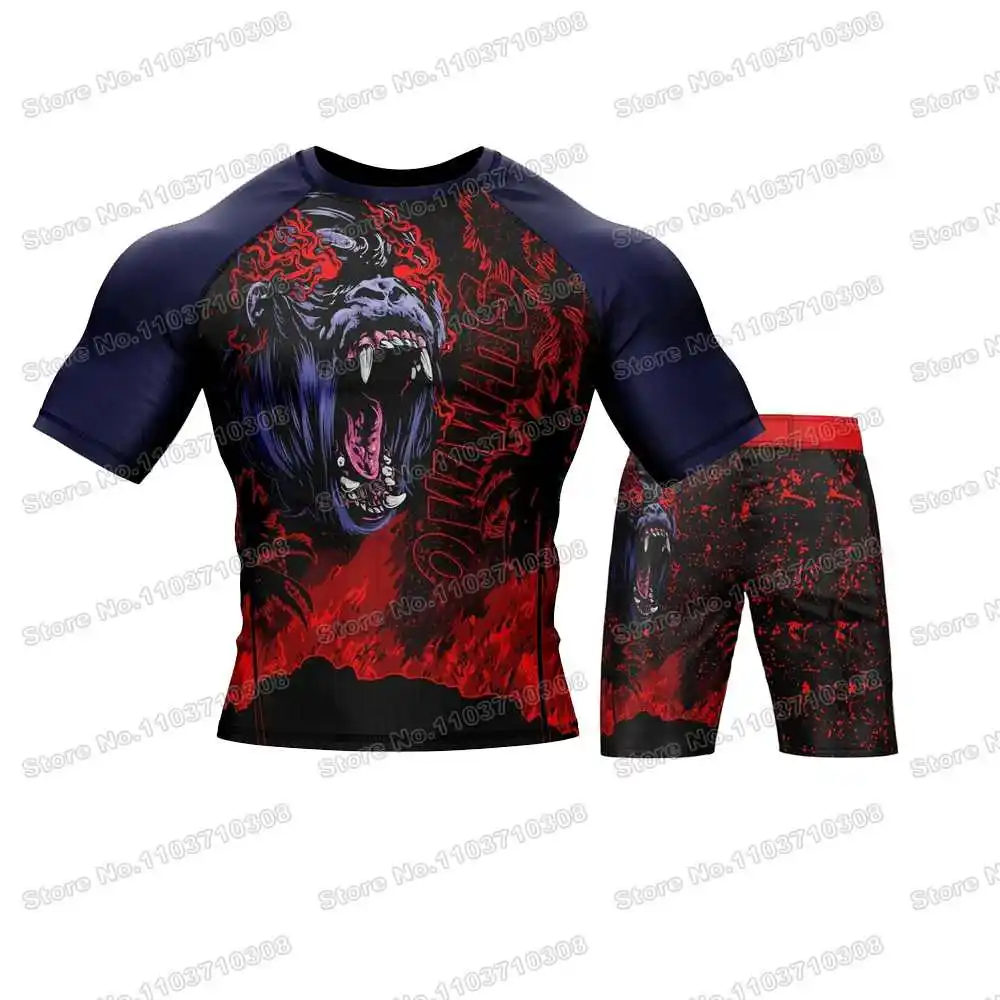 WWF Wrestling Wolf Rash Guards Джерси для серфинга Пляжные рубашки Купальники Шорты спортзала