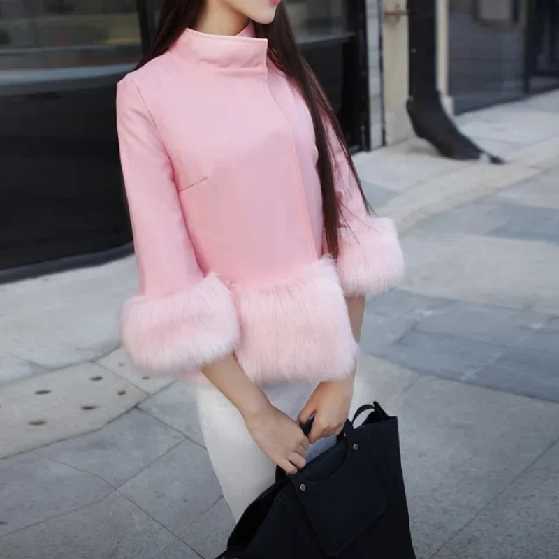 Brand New Big Fur Collar Winter Coat Women Fashion Warm Thick Loose Parkas Casual Hooded Long Sleeve Faux Fur Jacket Coats Mujer