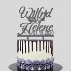 Персонализированный свадебный торт мистер и миссис под заказ имена пары свадьба Дата 15-й 20-й свадьба украшение для торта на годовщину