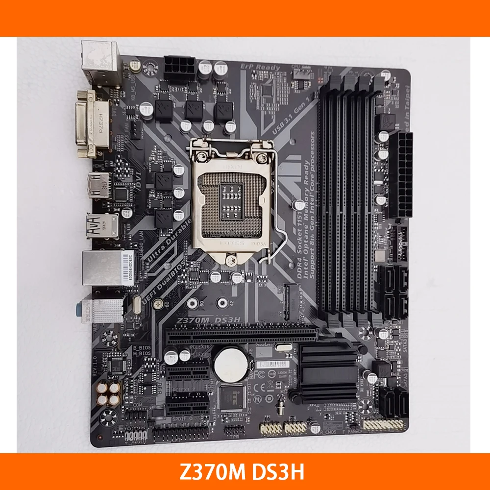 

For Gigabyte Z370M DS3H Z370 LGA1151 4*DDR4 DIMM Slots 64GB 6*SATA 3.0 Ports Micro ATX Desktop Motherboard High Quality