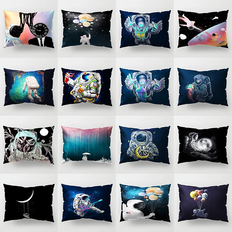 

30x50cm Dream Astronaut Pillowcase Moon Star Universe Cushion Cover For Sofa Home Decor Creative Spaceman Throw Pillow Case