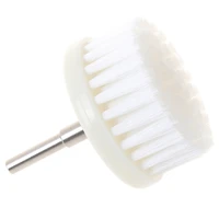 60mm white drill powered plastic brush head cleaning car carpet bath fabric sofa leather electric drill power tool accessories