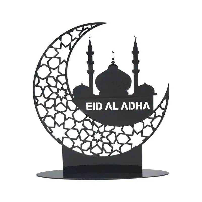 

Acrylic Moon Shape Decor Islamic Eid Festival Table Decoration Eid Ornament Home Decor Islamic Eid Al Adha Party Supplies