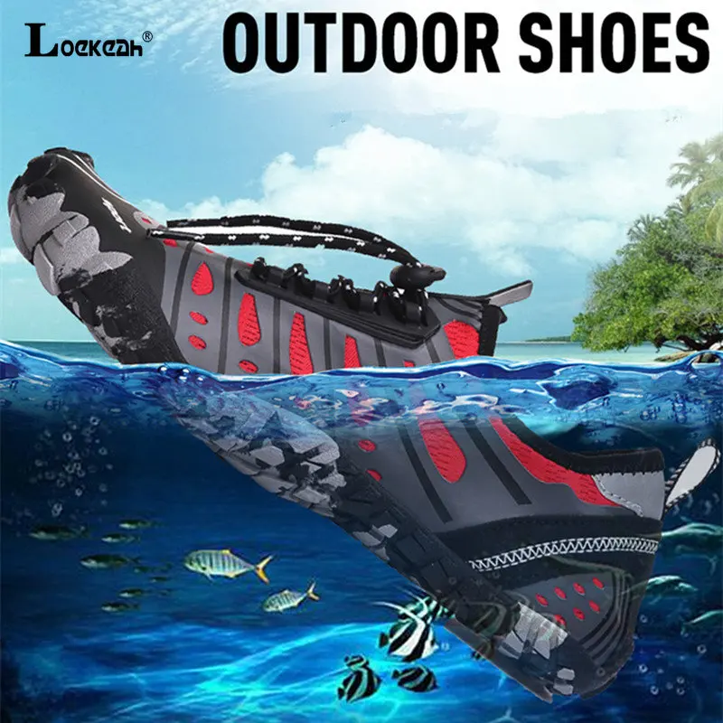 Water Shoe Men Women Elastic Quick Dry Trekking Aqua Shoes Nonslip Breathable Beach Wading Shoe Barefoot Seaside Upstream Surf