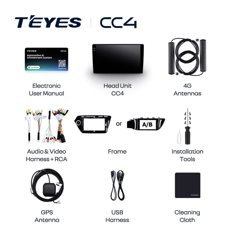 TEYES Тиайс CC4 Штатная магнитола For Киа Рио 3 4 For Kia RIO 3 4 2011 - 2020 автомагнитола 2 DIN DVD GPS CarPlay Android Auto мультимедиа автомобиля головное Android магнитола (art.: 3920dc8d48791) - 3920dc8d48791