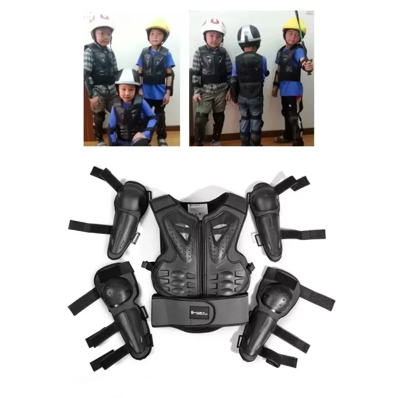 Kids Full Body Armor Protective Gear Chest Back Protector Elbow Knee Protection Pads for Motocross Racing Skiing Skating