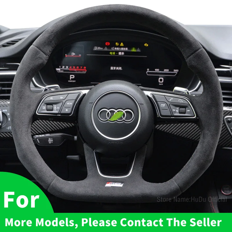 

Customized Car Steering Wheel Cover Alcantara Suede Braid For Audi A1 SQ2 2018 2019 A3 2016-2019 S3 Q2 2016-2019 RS3 2017-2019