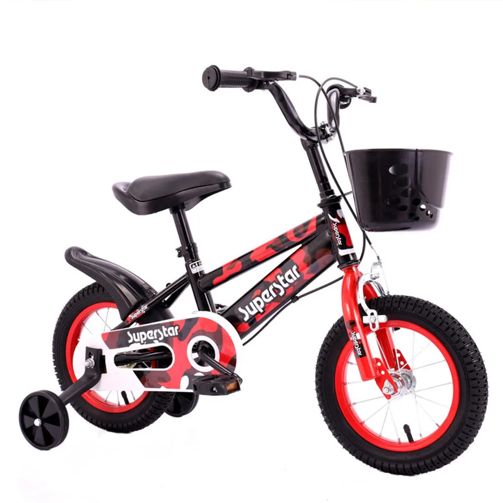 

12/14/16 Inches Bicycle Flash Auxiliary Wheel Children'S Bike High Carbon Steel Frame Suitable For Height 85-120cm Cycling