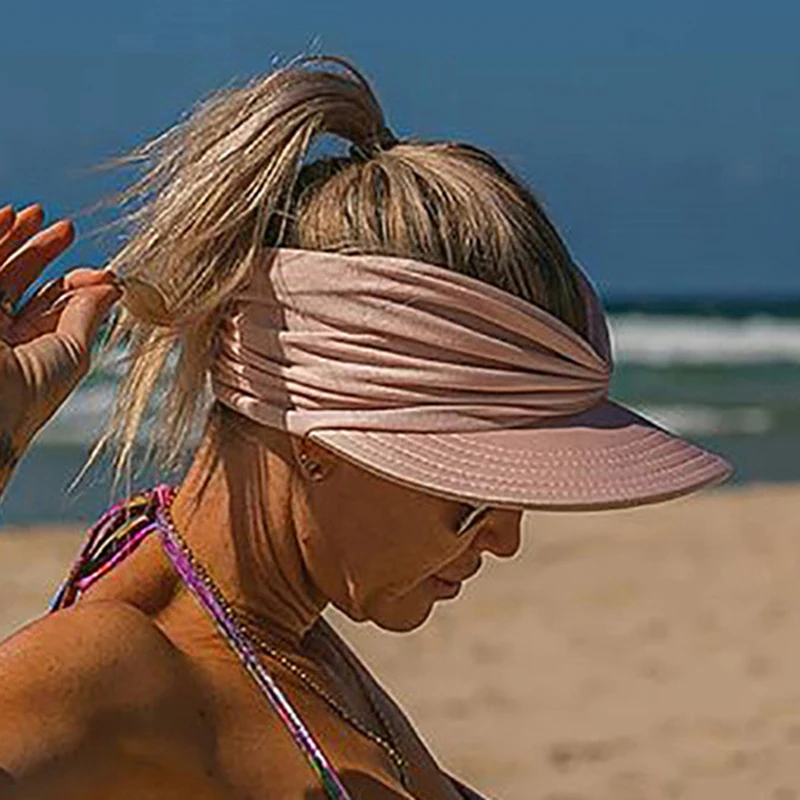 

2022 Flexible Adult Hat for Women Anti-UV Wide Brim Visor Hat Easy To Carry Travel Caps Fashion Beach Summer Sun Protection Hats